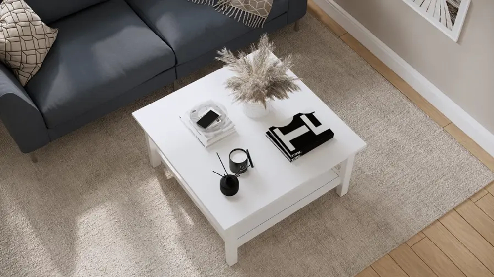 Стол журнальный  - аналог ИКЕА HEMNES / ХЕМНЭС/ ХЕМНЕС / КЫМОР / IKEA , 90x90 см, белый