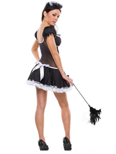 Роковая служанка ML (44-46) (Цвет: черный с белым)