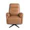 Кресло-реклайнер поворотное Angel Cerda 5115 из коричновой кожи