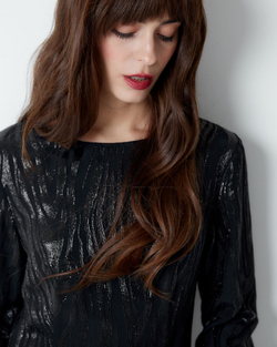 Платье из шелка и вискозы Стелла Маккартни с открытой спиной черный