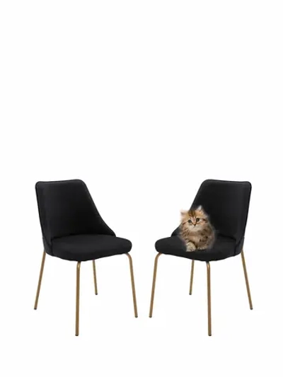 Стул "Флорес" 2 шт. Антивандальная ткань, Золотые ножки