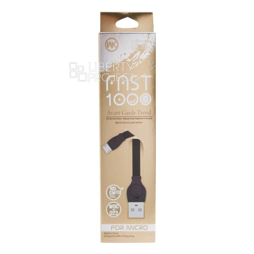 Кабель 1m USB/Micro 2.4A WDC-023 WK black