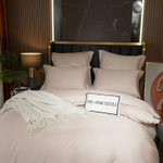 Комплект постельного белья Однотонный Сатин Премиум широкий кант на резинке OCPKR018