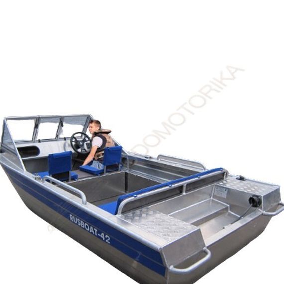 Алюминиевая моторно-гребная лодка RusBoat 42
