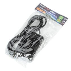 S-CU2-3 BLACK Удлинитель серии Ultra. шнур 3м.. 2 гнезда. 10A. б-з. Черный. TM Uniel