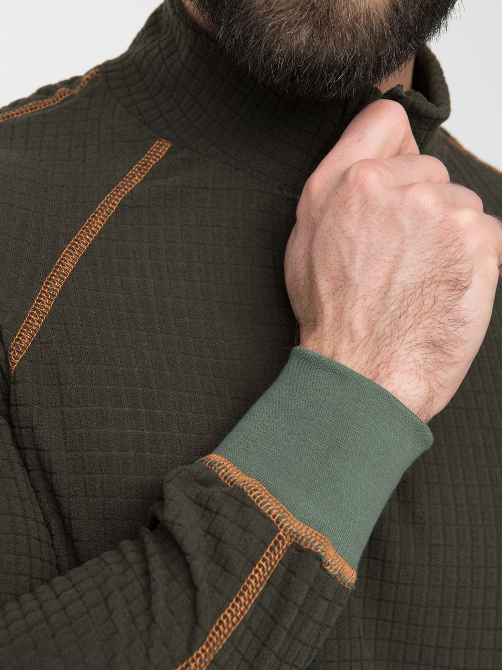 Термобелье Thermoline ZIP ткань Флис Фактурный цвет Хаки