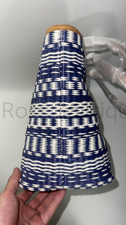 Плетенная сумка шоппер Tory Burch Small Stripe Straw Tote