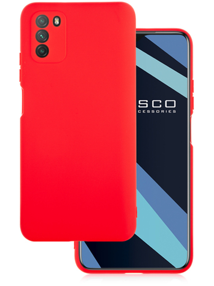 Чехол ROSCO для Poco M3 оптом (арт. XM-PM3-COLOURFUL-RED)