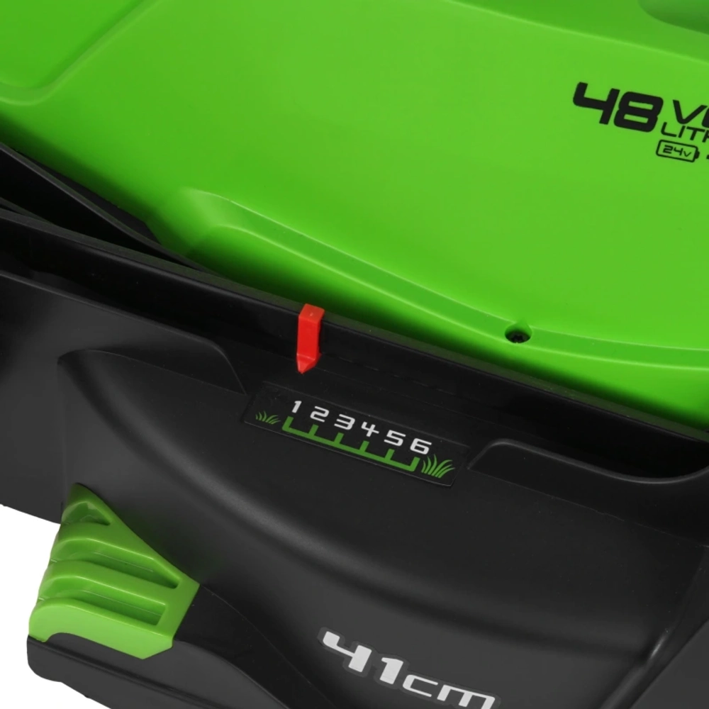 Аккумуляторная газонокосилка Greenworks G24X2LM41 24В (без АКБ и ЗУ) нож 41 см, 2512607