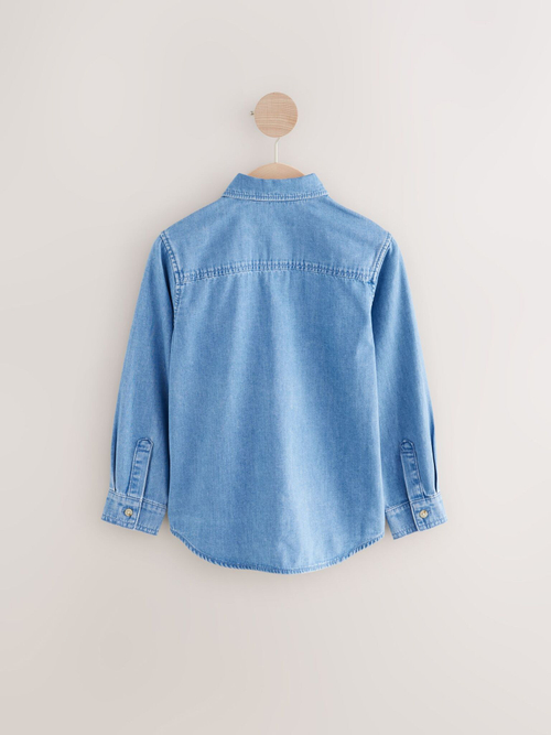 Рубашка джинсовая для мальчика Next E31-740, Синий