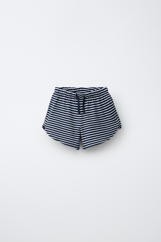 ZARA ТРИКОТАЖНЫЕ ШОРТЫ-БЕРМУДЫ, ПОЛОСКИ