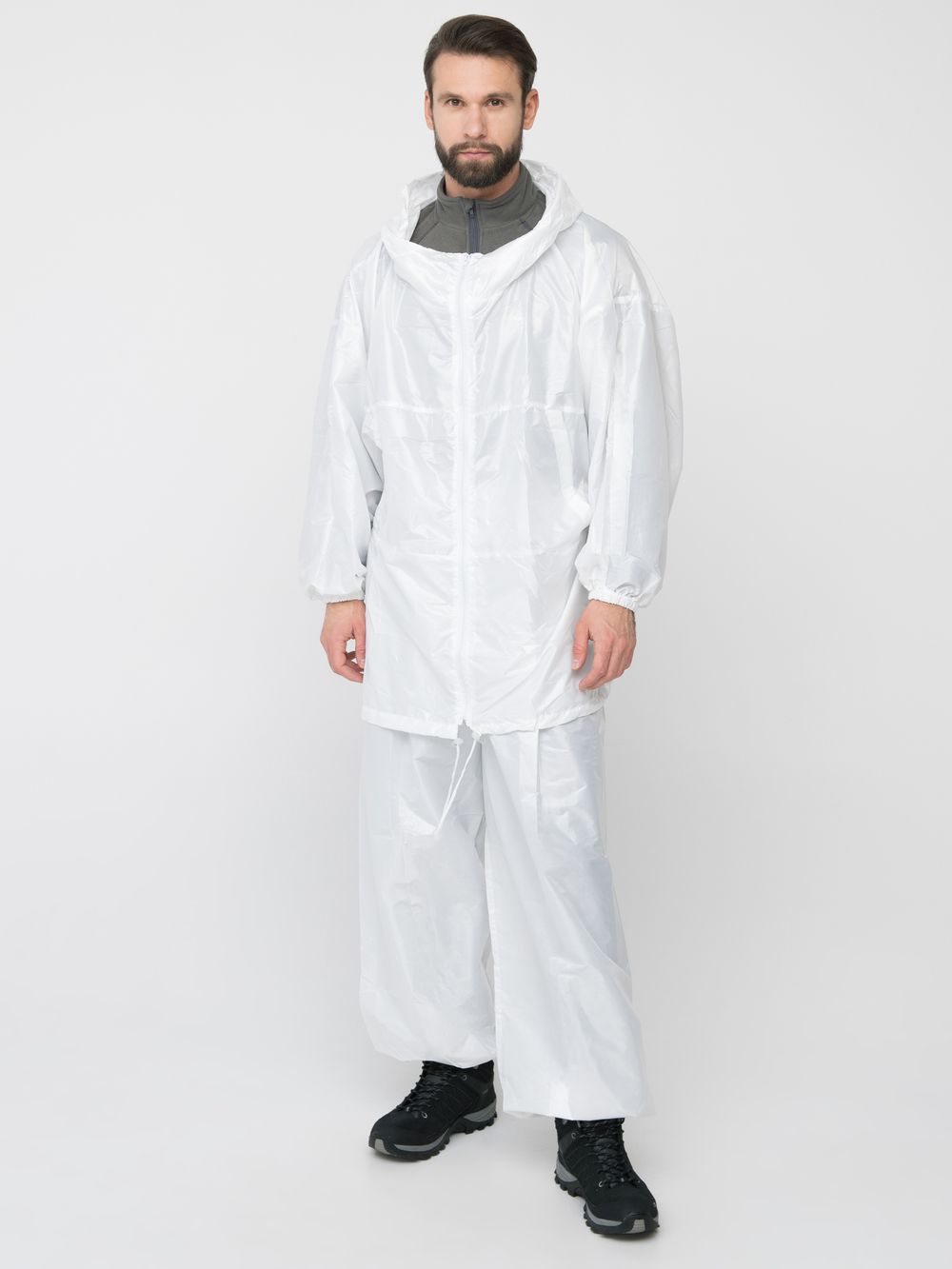 Костюм зимний маскировочный Метель с молнией ткань Taffeta цвет Белый