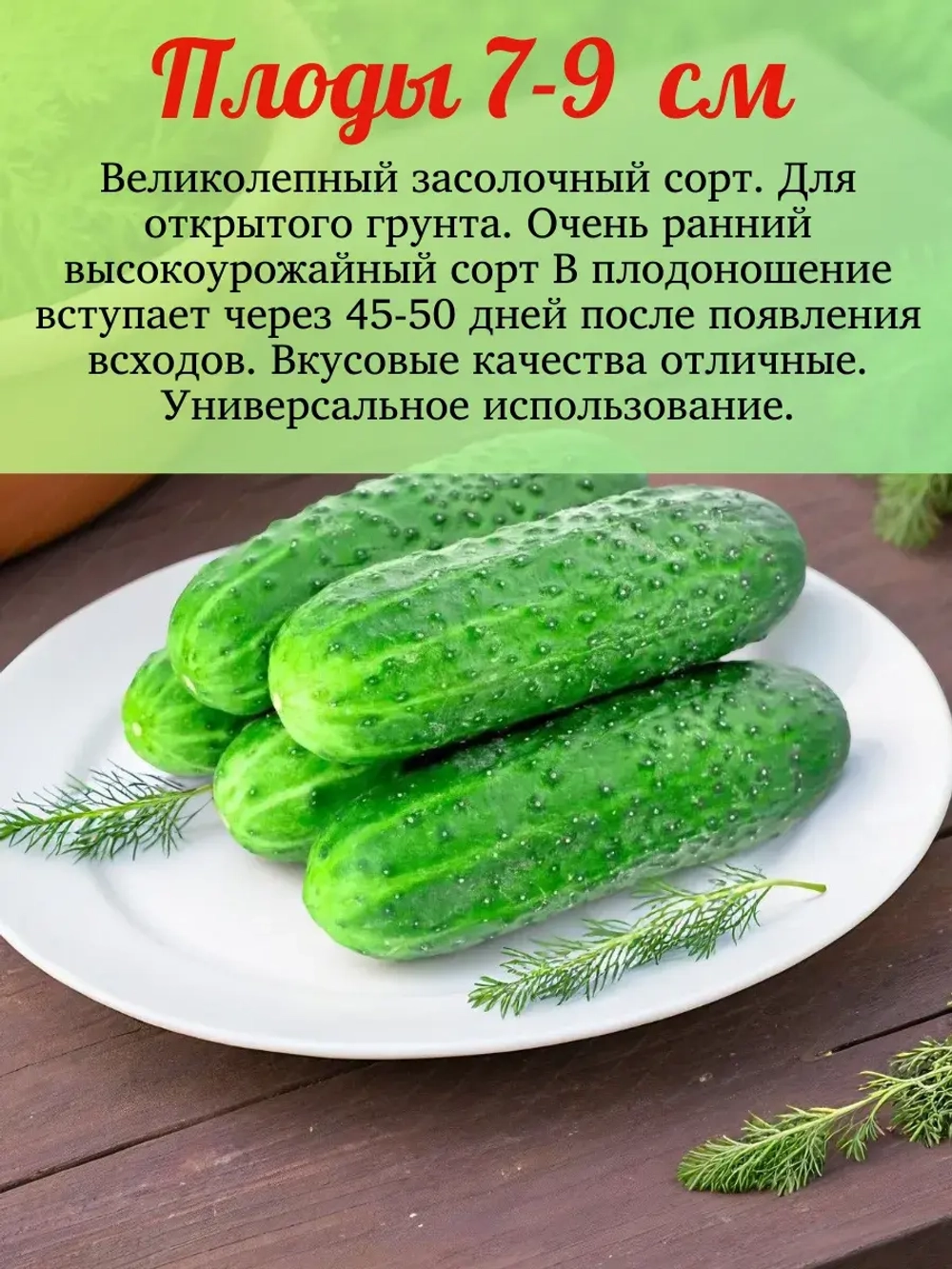 Семена Огурец Засолочный Раннеспелый 2гр