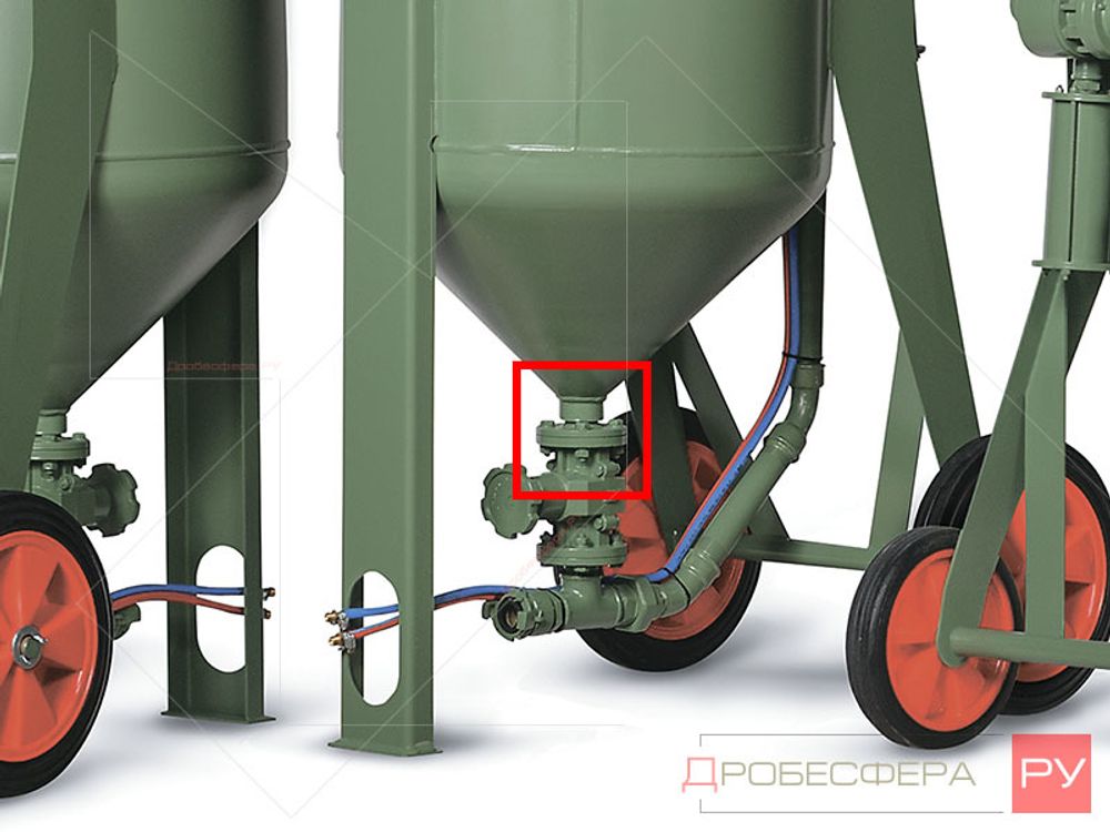 Фланец резьбовой 1-1/4&quot; для дозатора абразива SGV