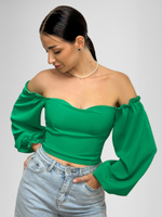 Топ Wish Collection 20121 с чашечками и длинными рукавами на резинке