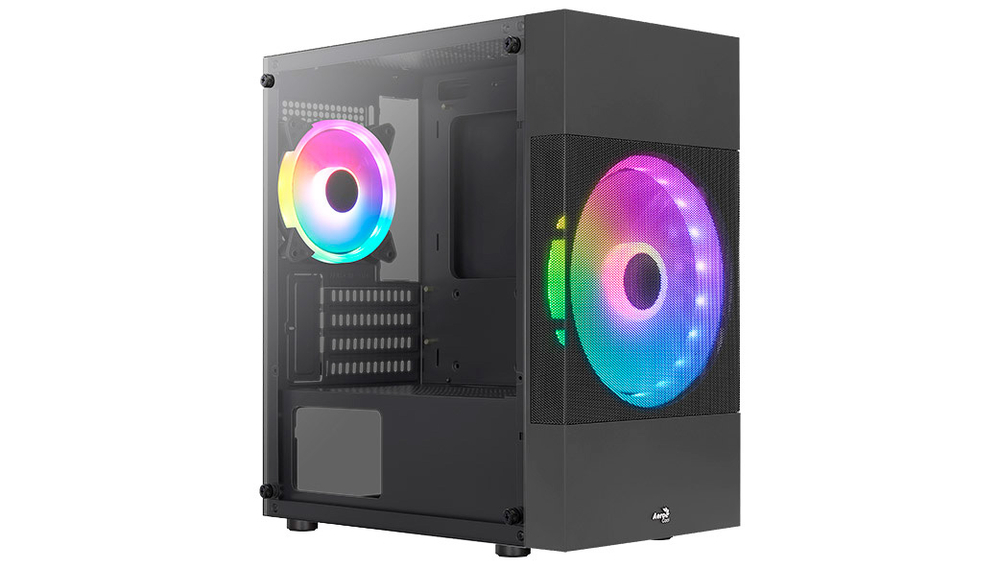 Корпус AeroCool Atomic Lite-G-BK-V2 Black Mini Tower (4710562758603) без БП