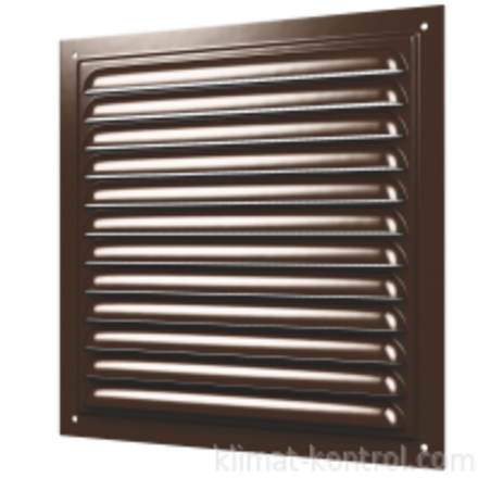 Решетка 150*150 1515МЭ коричневая вентиляционная с покрытием полимерной эмалью с сеткой ERA Сталь title=