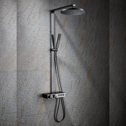 Душевая система Black&White Universe с термостатом, Gun Metal (U7815GM)