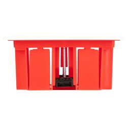 Распаячная коробка ЭРА KRP-92-92-45 скрытой установки красно-белая 92х92х45мм для полых стен саморезы крышка IP20