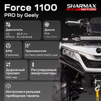 Квадроцикл Sharmax Force 1100 by Geely без ПСМ