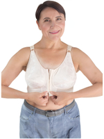 Лиф полуграция после мастэктомии с передней застежкой и корректором осанки 110D бежевый