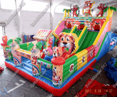Коммерческий батут "В погоне за медведем 3" 10*6*5 м