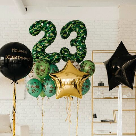 Композиция из воздушных шаров №3 "Защитник"