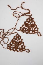 Барефуты Вязанные украшения на ноги (терракот) БФ03 LT Collection