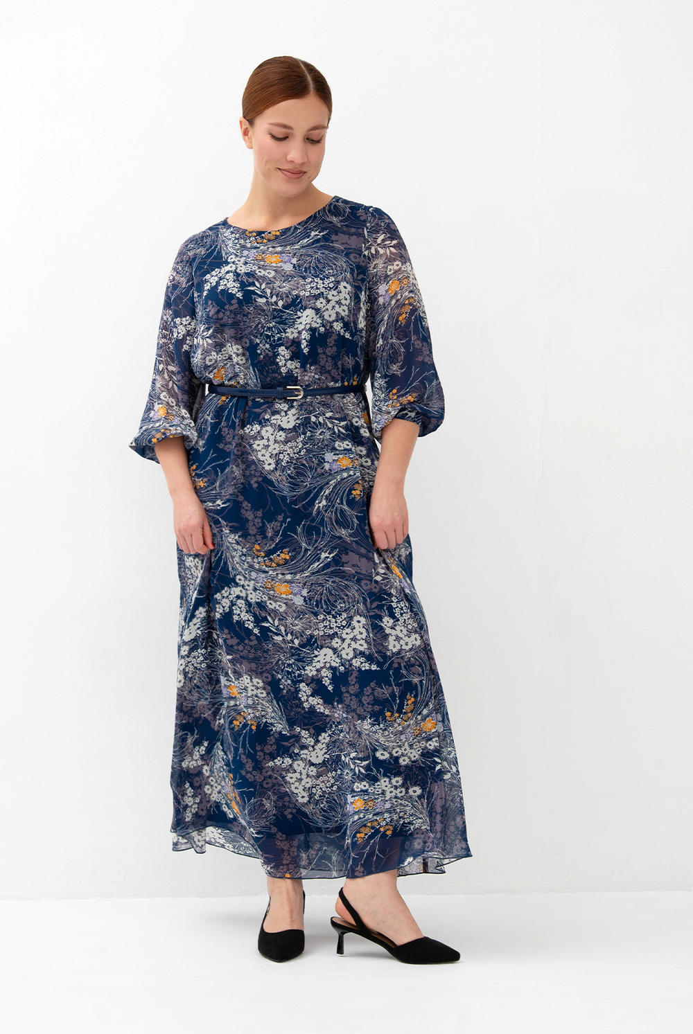 Платье женское 4576В, Желт цветок #284ЖЦа054576В