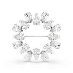 MATRIX:BROOCH PEAR WHITE/RHS