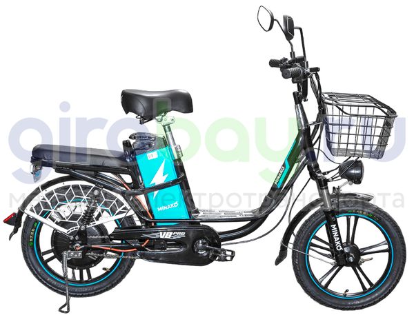 Электровелосипед Minako V8 PRO 3.0 BLACK (60V/12Ah) гидравлика