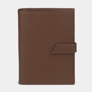 Обложка для паспорта и автодокументов из натуральной кожи теленка, цвета шоколад