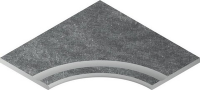 Ступень Genesis Genesis Silver Bordo Nat 60x60 Svasato Ang.Round 30