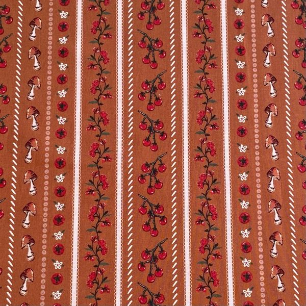 ГРИБОЧКИ и ЧЕРРИ, 100% хлопок Handmade Fabrics 1