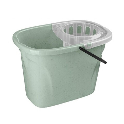Ведро "Greenland" прямоугольное 8л с отжимом МОП (зеленый флэк)