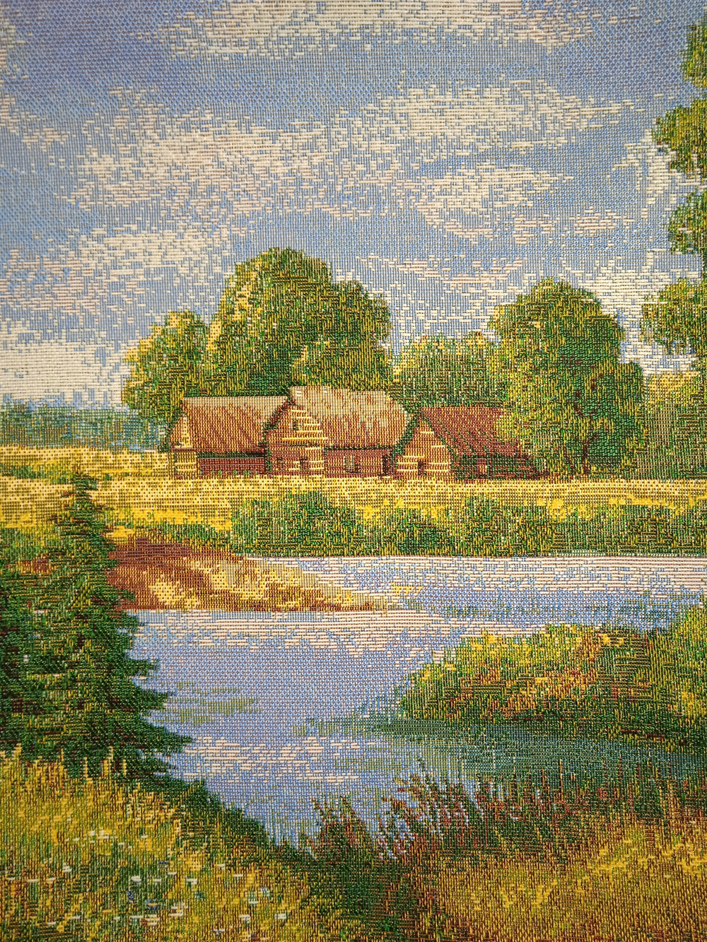 Декоративный гобеленовый чехол для интерьерной подушки Июль (природа) 38*38