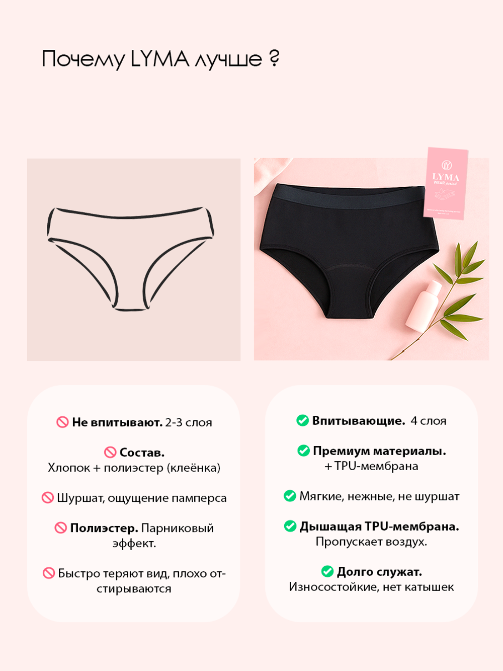 Менструальные шорты бойфренды