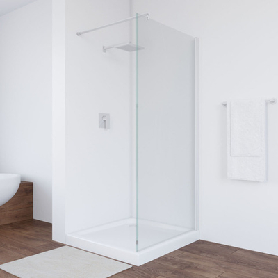 Неподвижная перегородка Vegas Glass EAF LUX профиль белый, стекло прозрачное