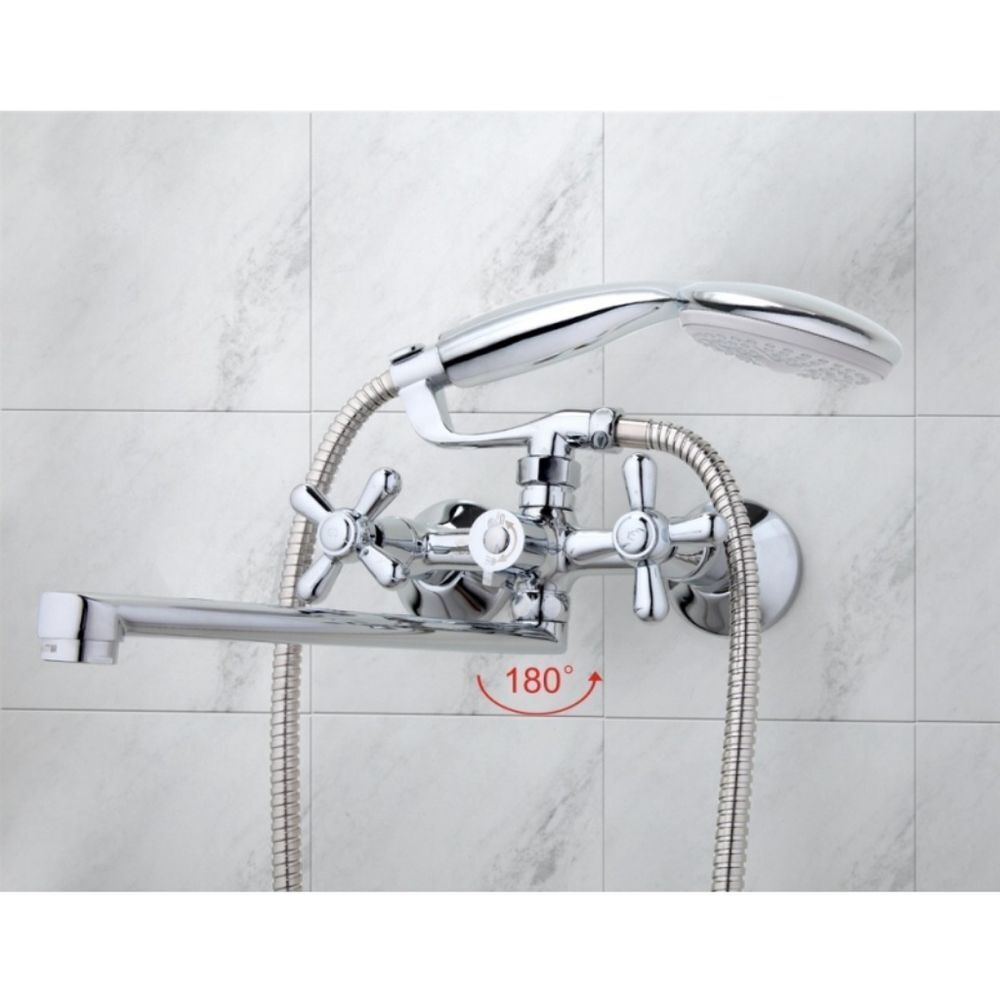 Смеситель для ванны, Frap, с кран-буксой, хром, F2225