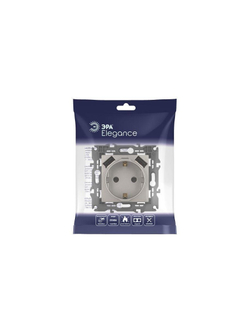 Розетка Elegance 14-4109-16 16A 250В 2P+E защ. штор. с 2xUSB 3А 5В титан Эра Б0065775