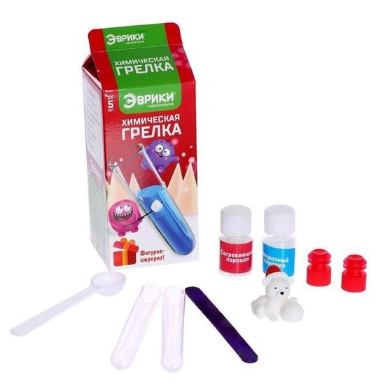 Набор для опытов 2в1 Химическая грелка и прикосновение мороза, Новый год