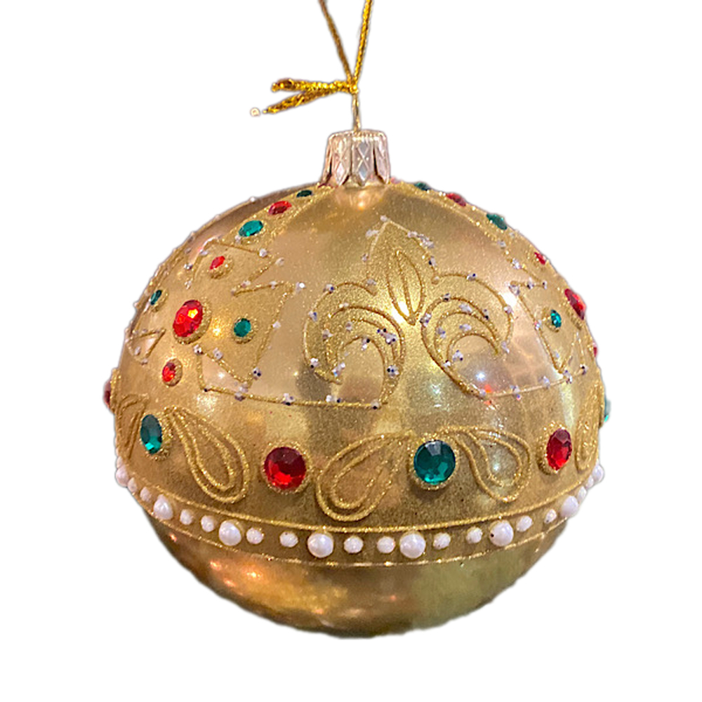 Шар с орнаментом и стразами ручной работы