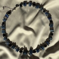 Чокер "Голубая сталь" с кианитом