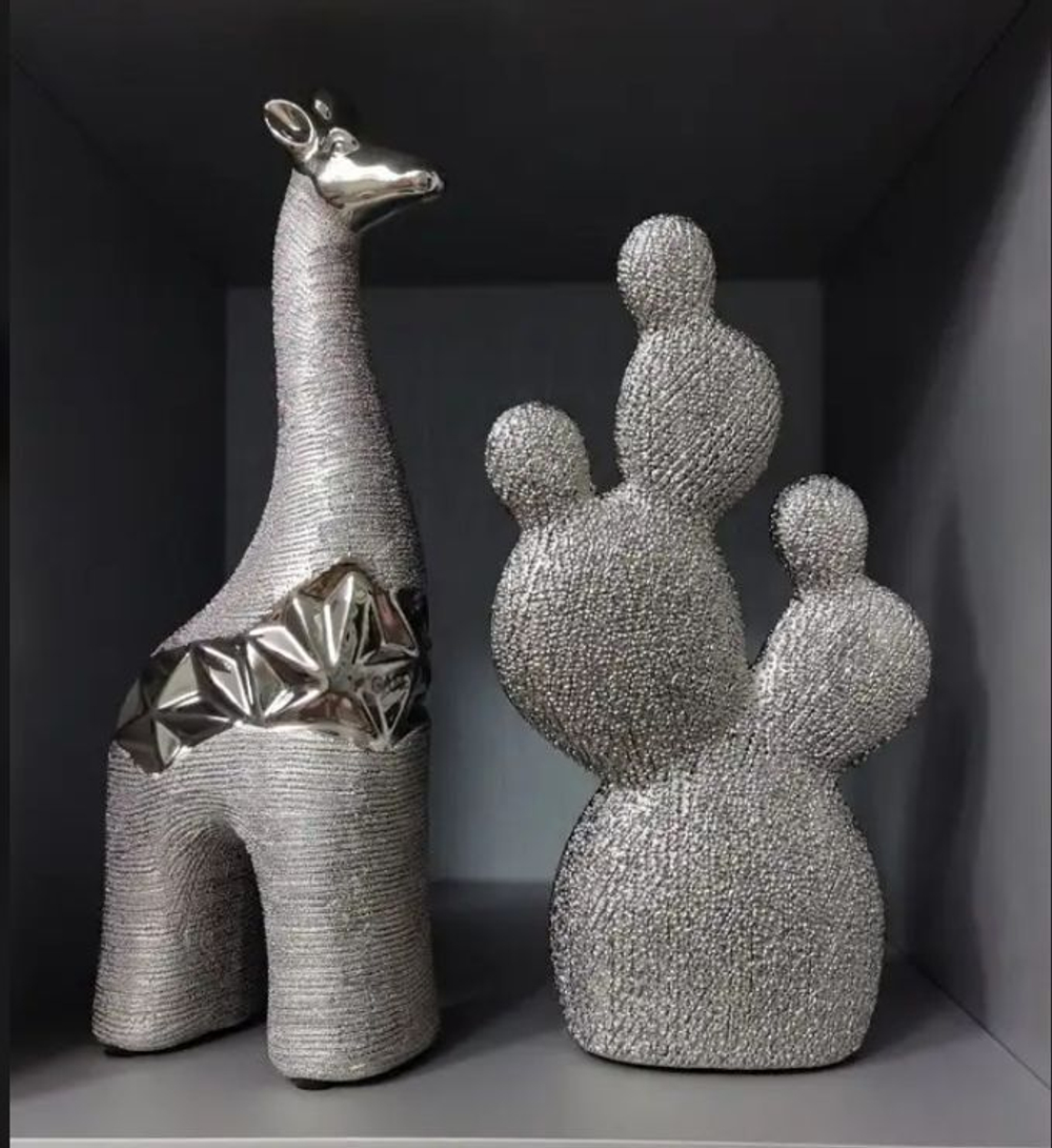 Статуэтка Garda Decor 18H2818S-19, керамика, жираф, высота: 25,5 см.