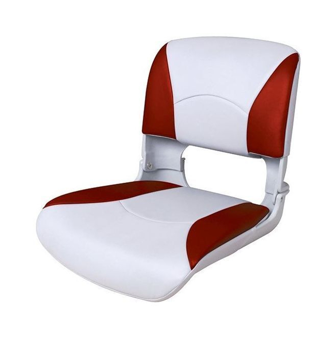 Кресло пластмассовое складное с подложкой Deluxe All Weather Seat, белый/красный