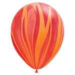 Шар с рисунком Красно-Оранжевый Супер агат