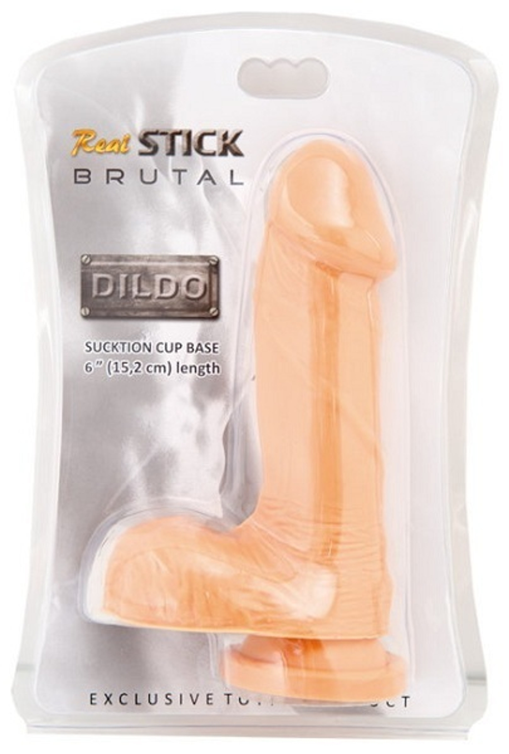 Телесный дилдо на присоске, 15,2 см