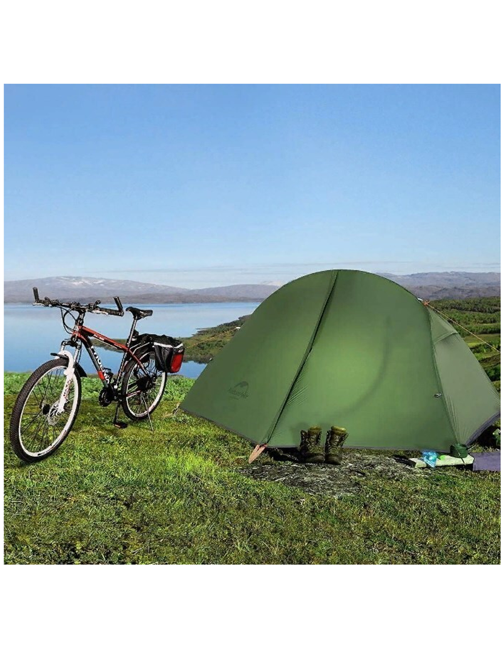 Палатка Naturehike Cycling Si 1-местная, алюминиевый каркас, сверхлегкая, зеленый