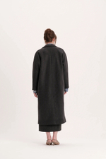 Серое пальто из кашемира