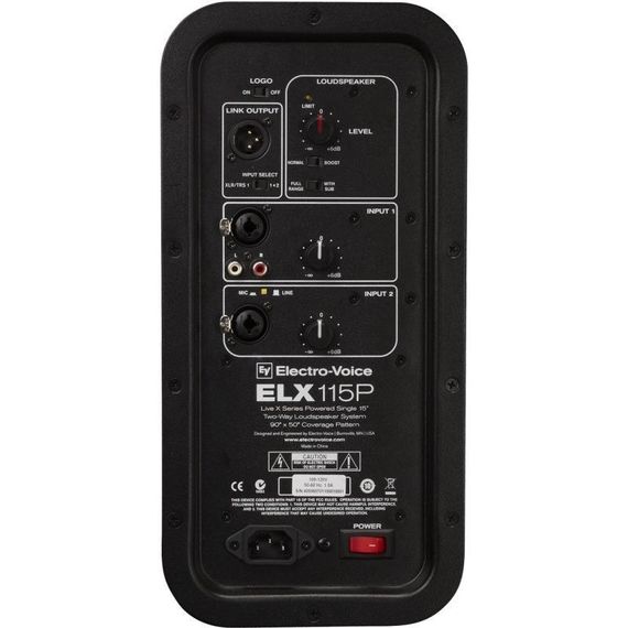 ELECTRO-VOICE ELX115P активная АС, 1600Вт, динамик 15 дюймов